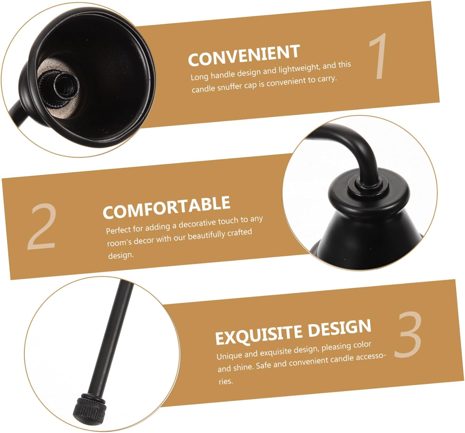 HOOTNEE Candle Snuffer Cover for Safe Extinguishing