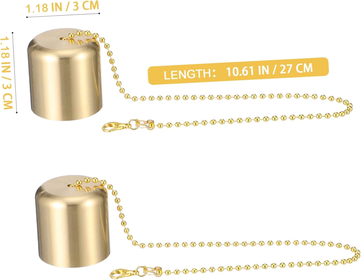 Happyyami 2pcs Brass Candle Snuffer Caps Fire Extinguisher Accessories