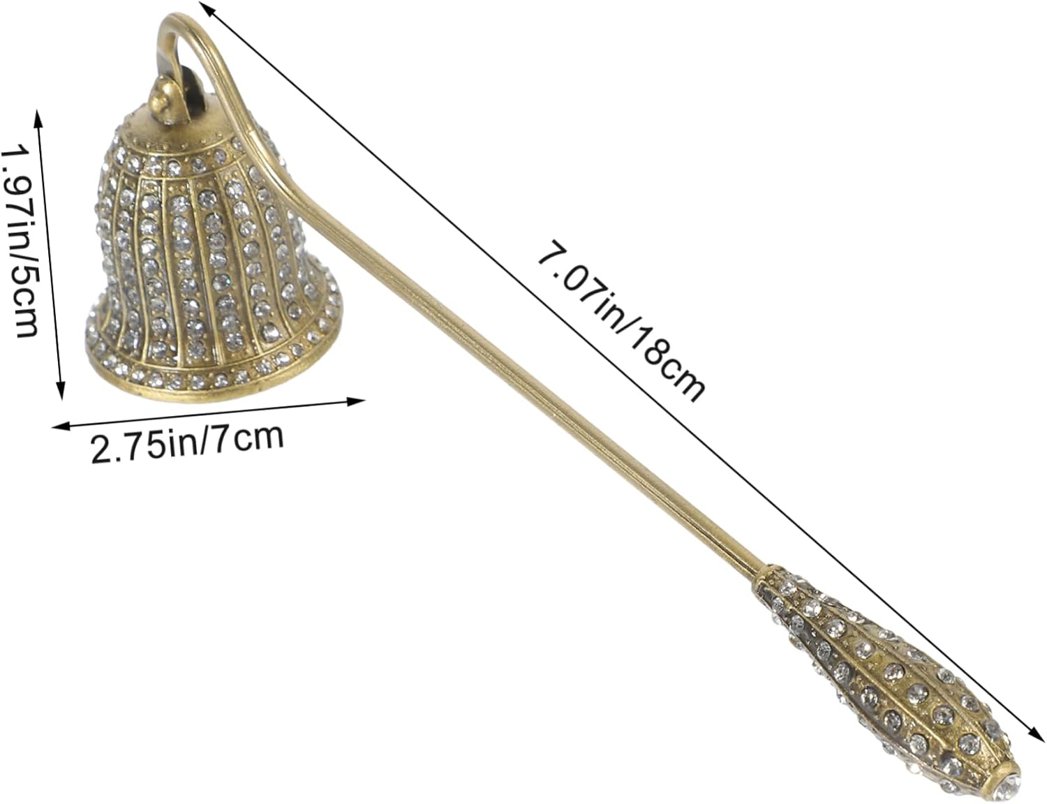 Happyyami Candle Snuffer with Rhinestones and Long Handle