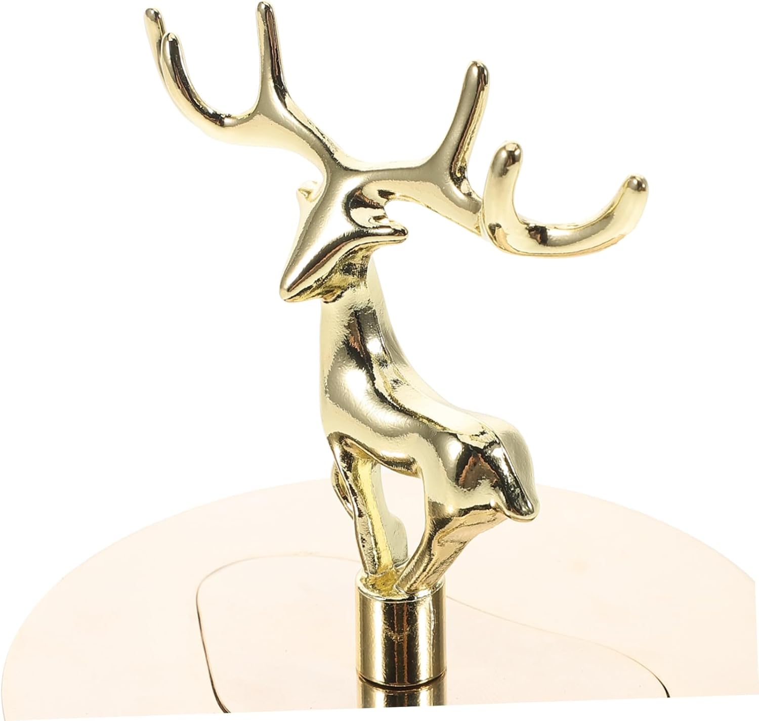 Elegant Stainless Steel Candle Snuffer with Golden Elk Design