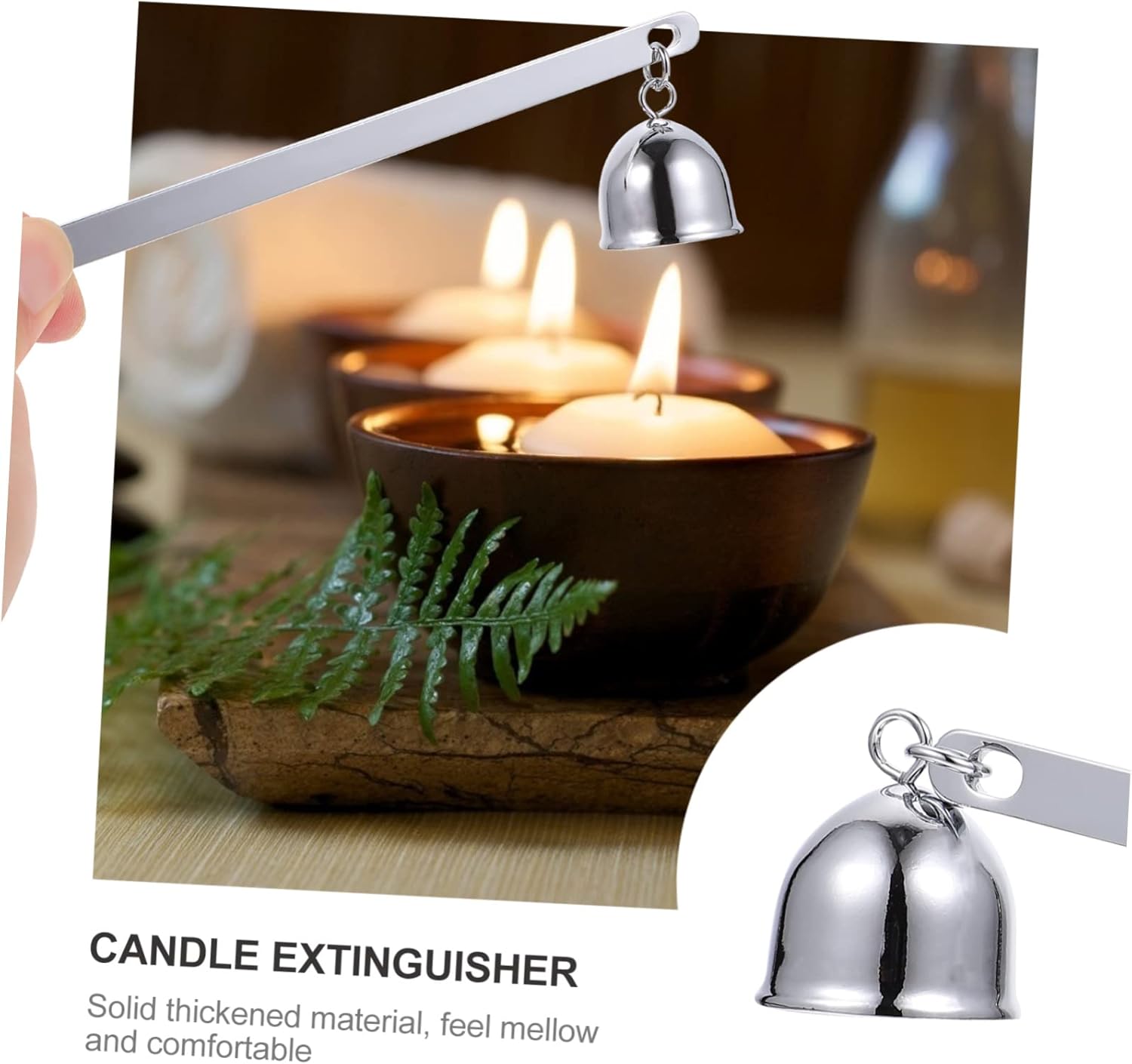 Bell Shape Candle Snuffer with Long Handle