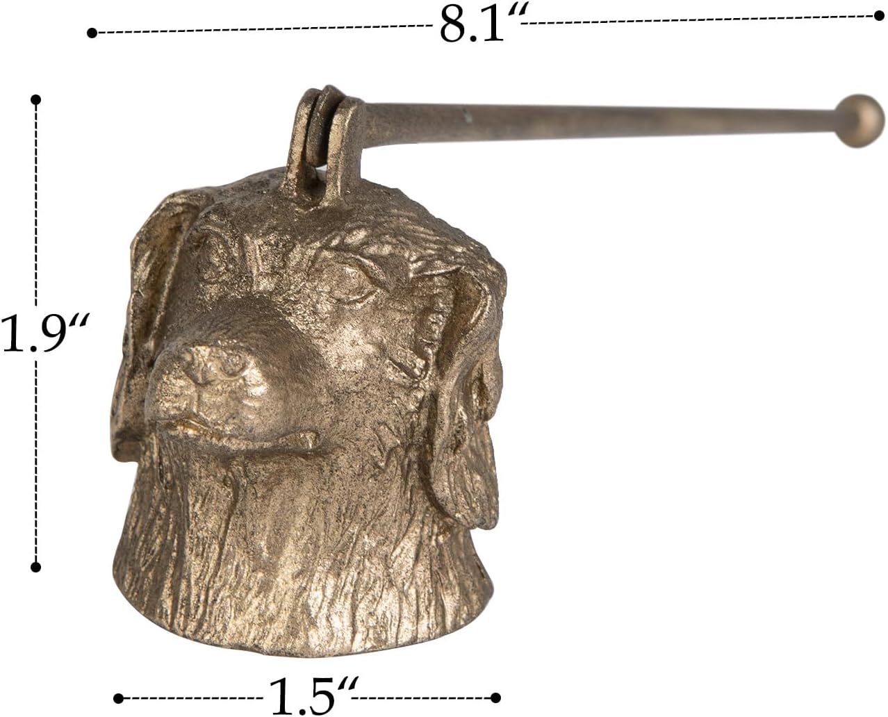 NIKKY HOME Gold Candle Snuffer Dog Shape with Long Handle