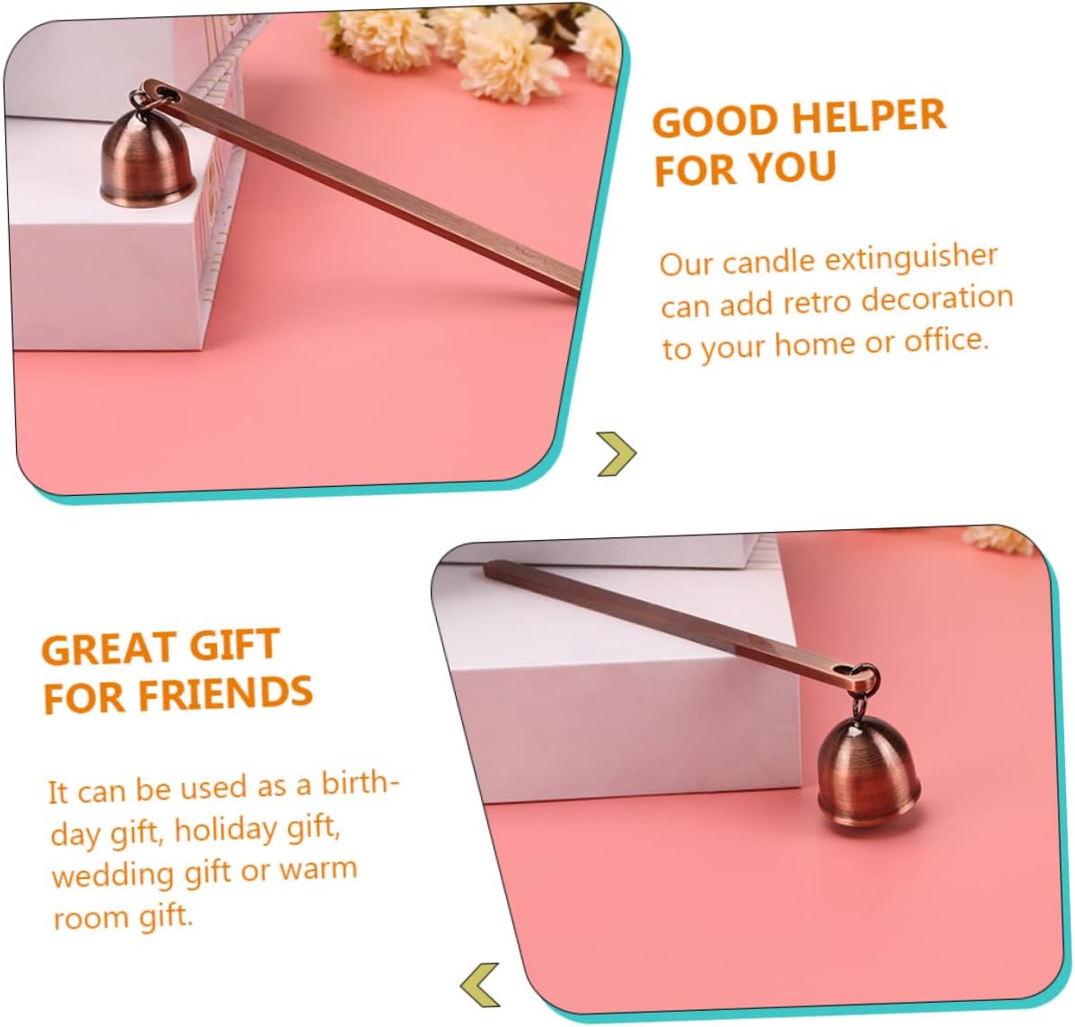 Elegant Long Handled Candle Snuffer for Aromatherapy Decor