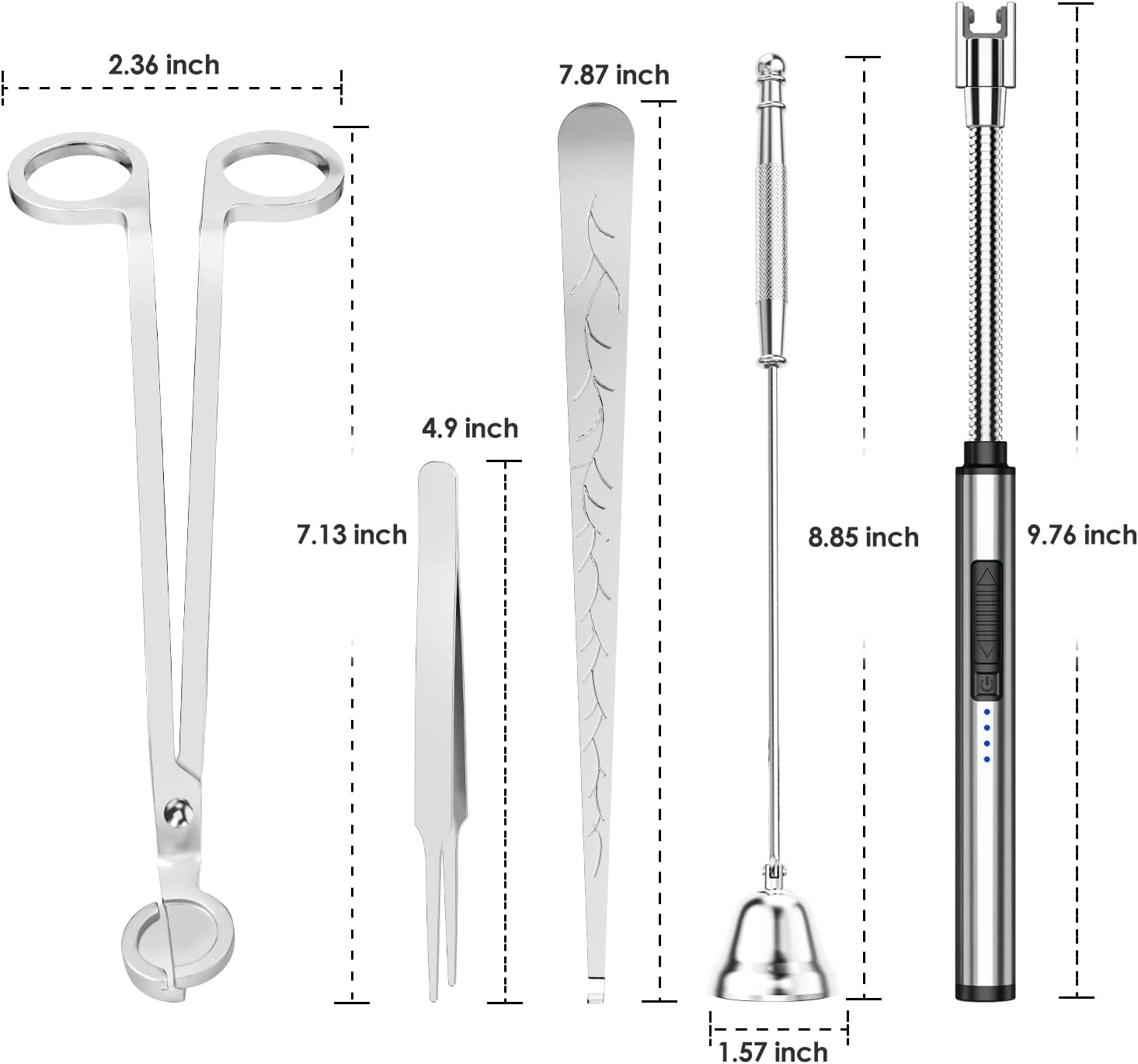 5 in 1 Candle Accessory Set with Electric Lighter