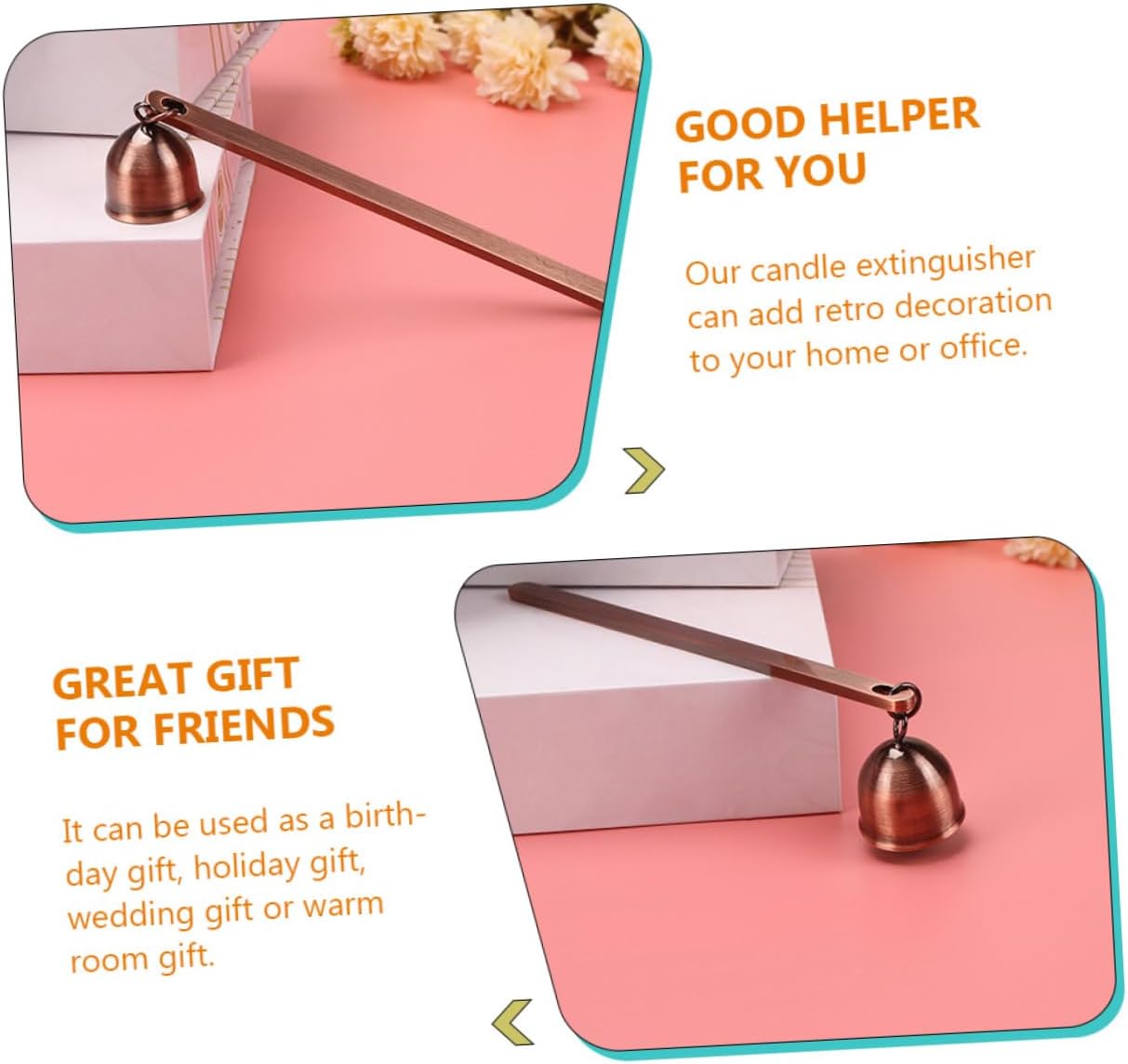 StoBaza Elegant Stainless Steel Candle Snuffer Tool