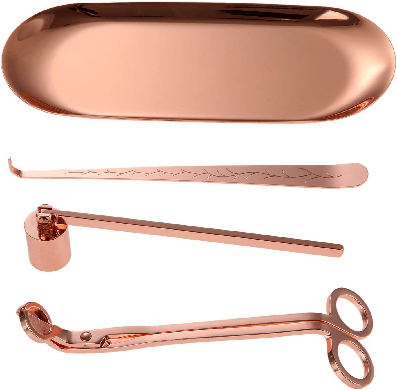 MUXSAM 4 in 1 Candle Accessory Set Rose Gold