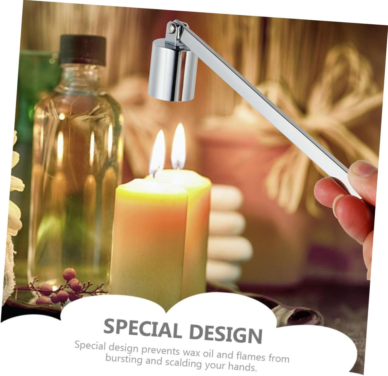 2pcs Elegant Candle Snuffer with Wick Protector for Home Wedding Parties