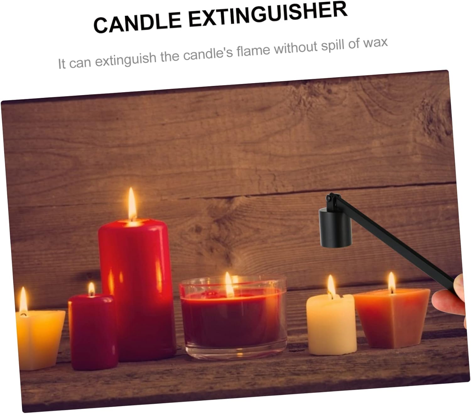 GOOHOCHY Extra Thin Candle Snuffer with Stainless Steel Flame Extinguisher