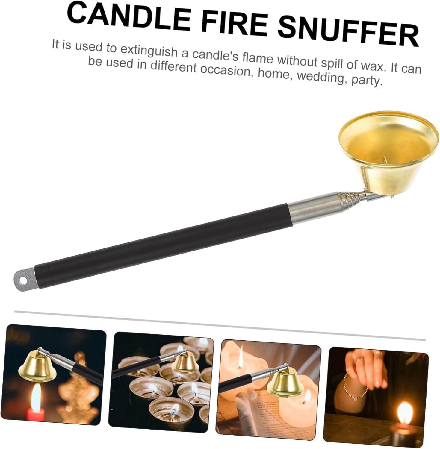 1pc Bell-Shaped Candle Snuffer Fire Extinguisher