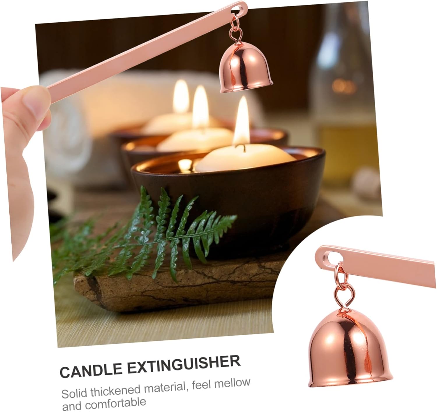 ERINGOGO Candle Snuffer with Long Handle and Elegant Design