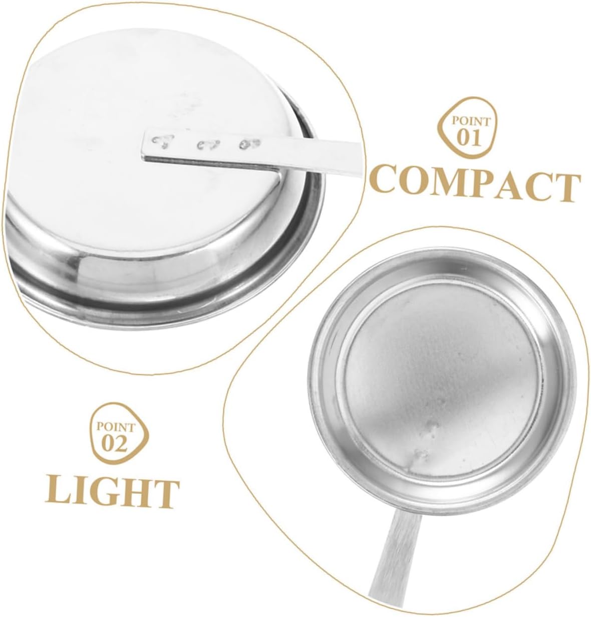 2pcs Stainless Steel Candle Snuffer Set with Long Handle