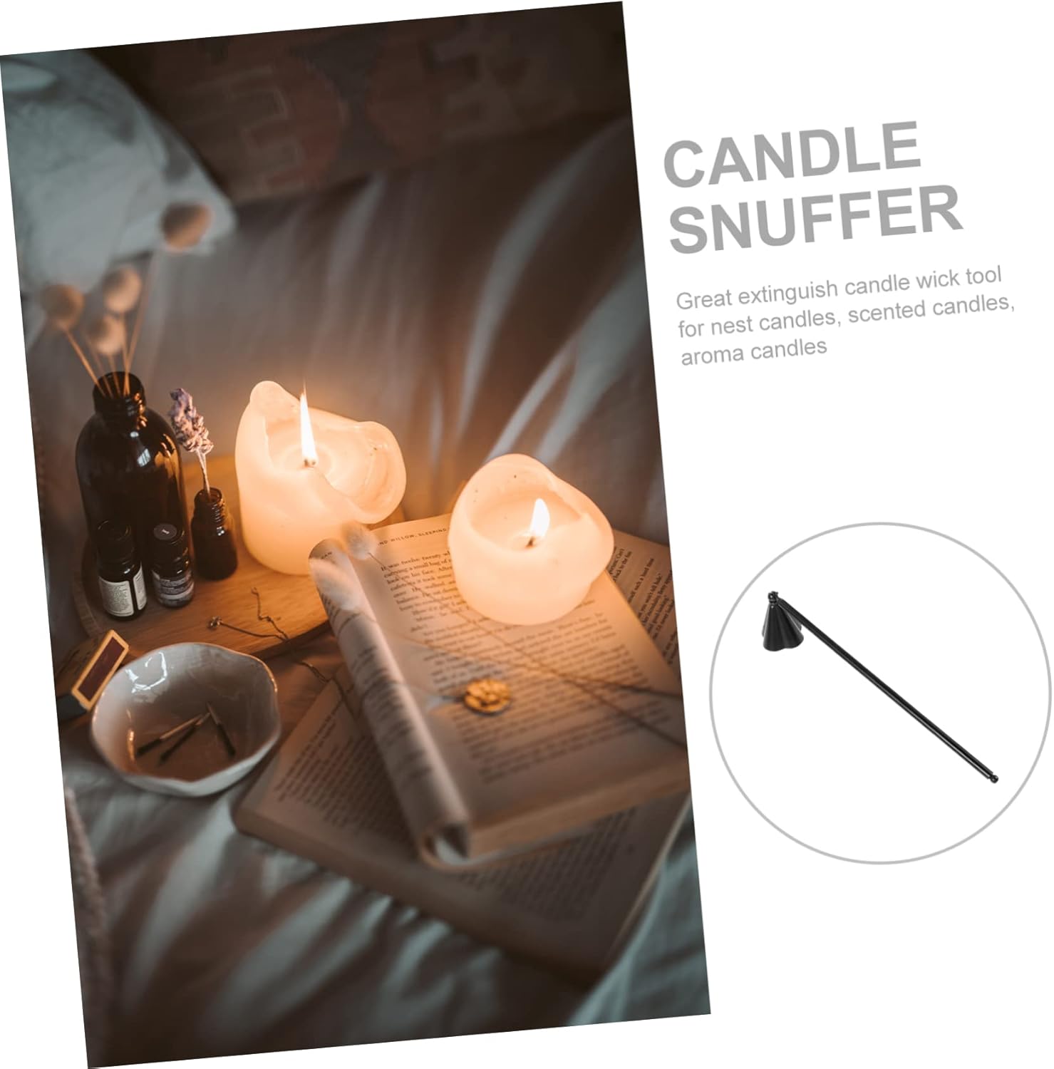 Zerodeko Portable Stainless Steel Candle Snuffer