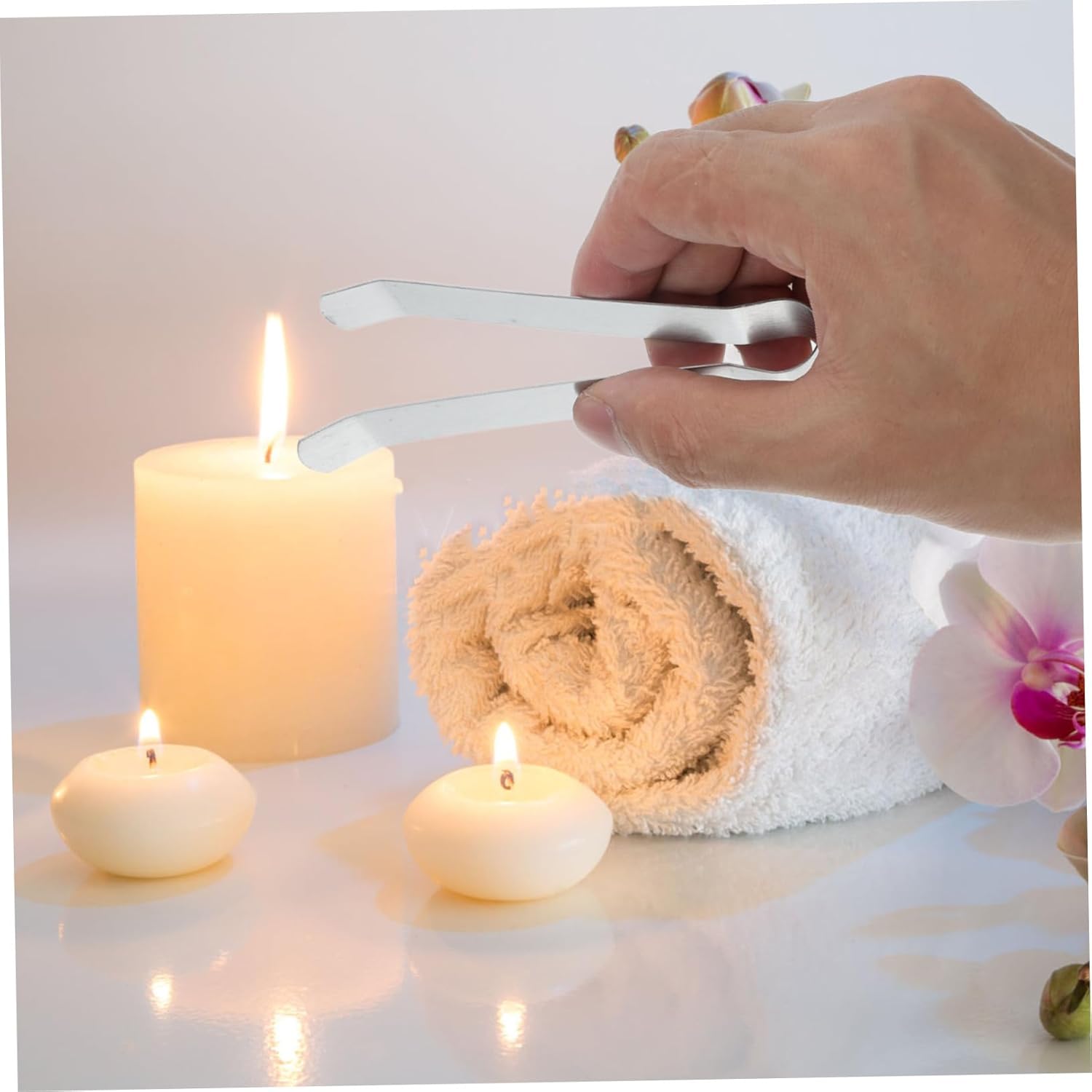 5Pcs Stainless Steel Candle Snuffer Clips for Safe Flame Extinguishing