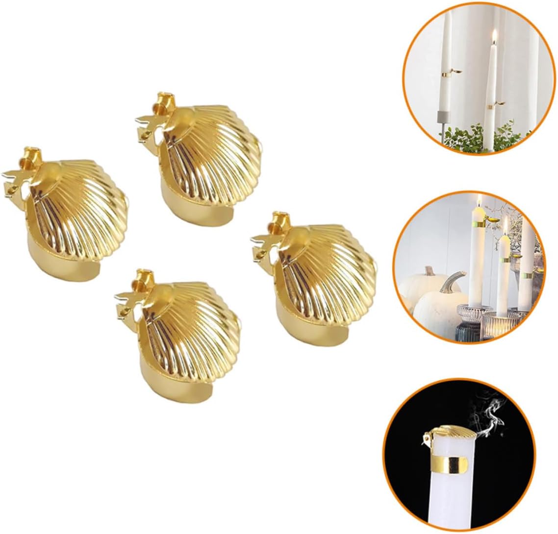 ERINGOGO 4pc Candle Snuffer Tool with Decorative Shell Design