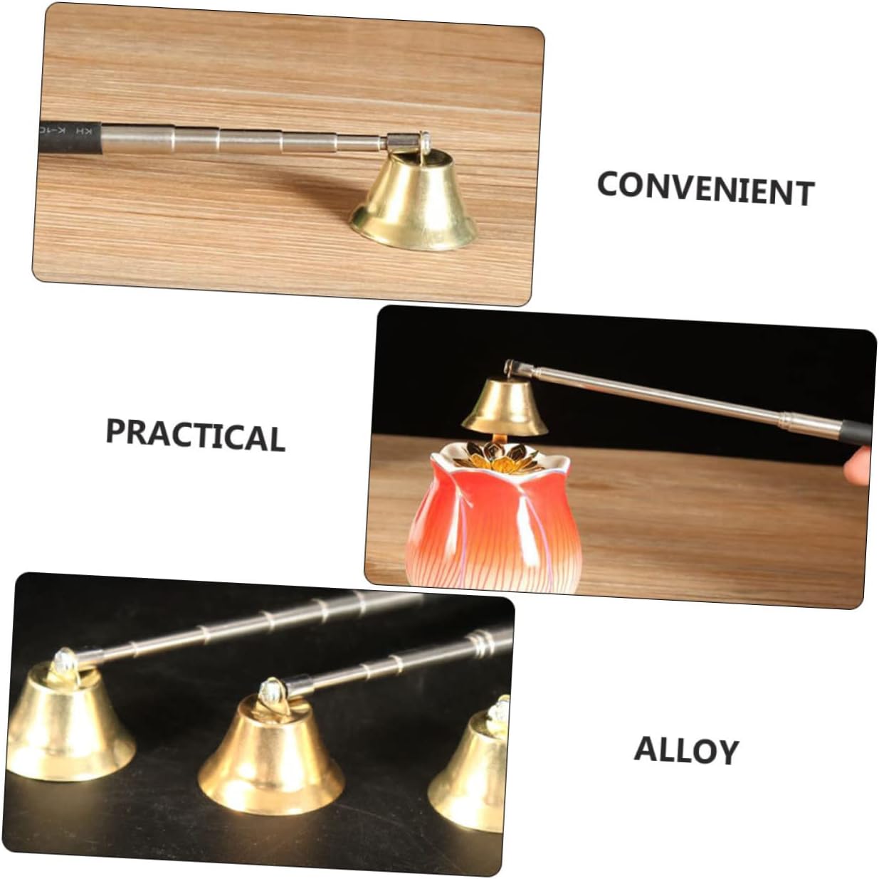 RORPOIR Alloy Candle Snuffer with Long Flexible Handle