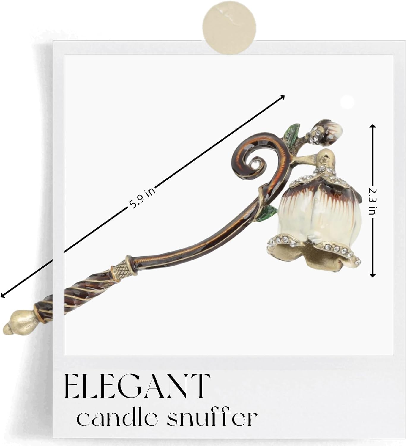 Elegant Candle Snuffer with Long Handle and Hook Design
