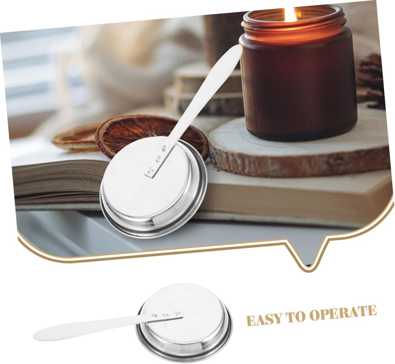 Zerodeko 2pcs Stainless Steel Candle Snuffer Set