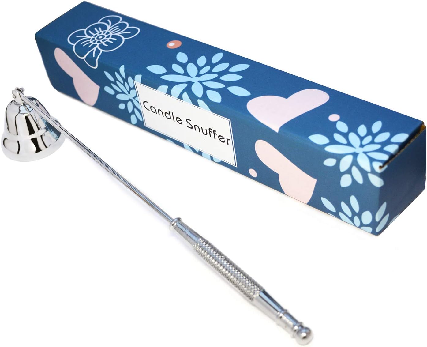 Premium Metal Candle Snuffer with Long Handle - Silver