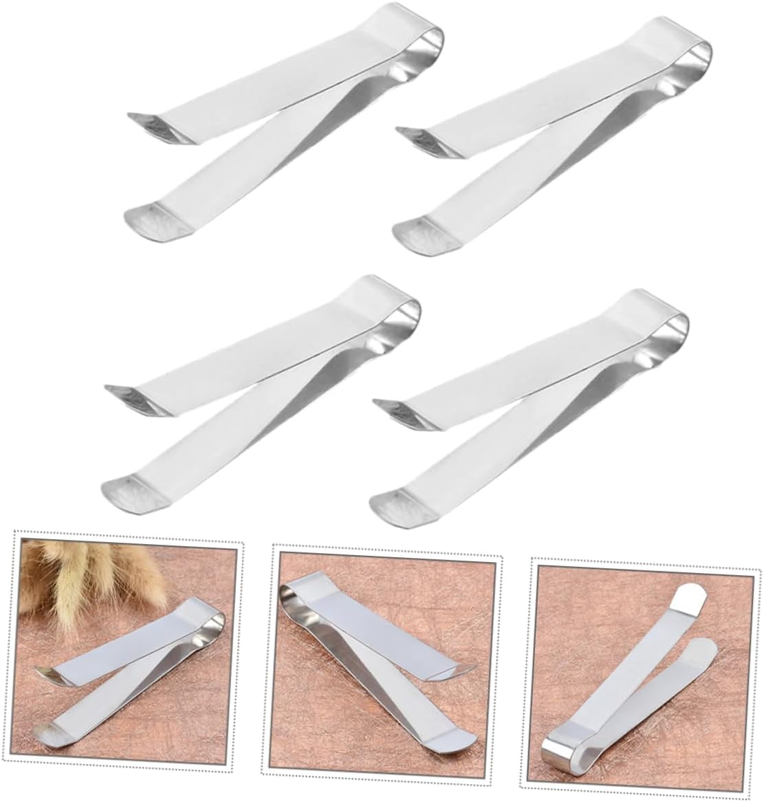 4pcs Stainless Steel Candle Extinguisher Clips