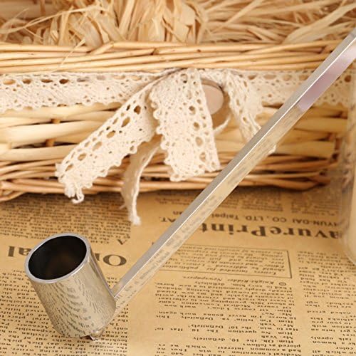 MUXSAM Candle Snuffer with Long Handle and Silver Finish