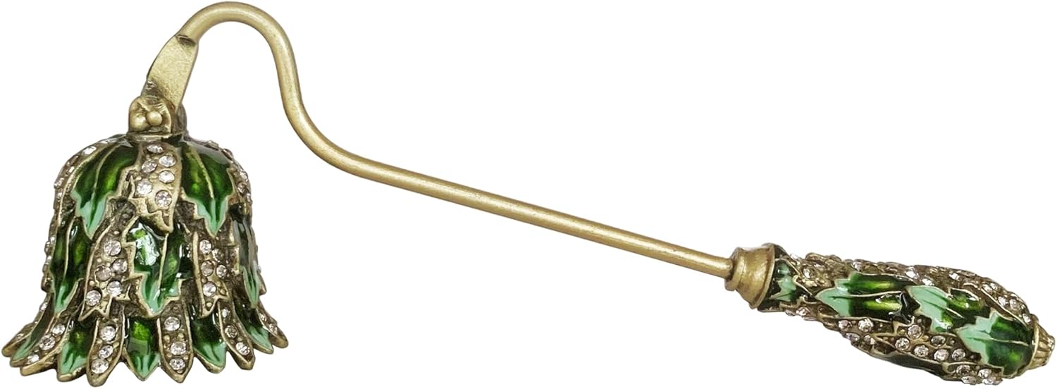 Green Leaf Candle Snuffer Metal Tool