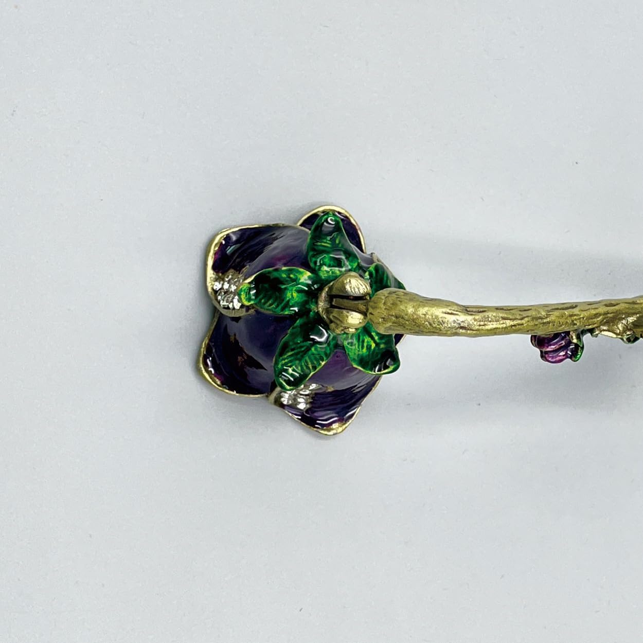 Vintage Candle Snuffer with Long Handle Purple