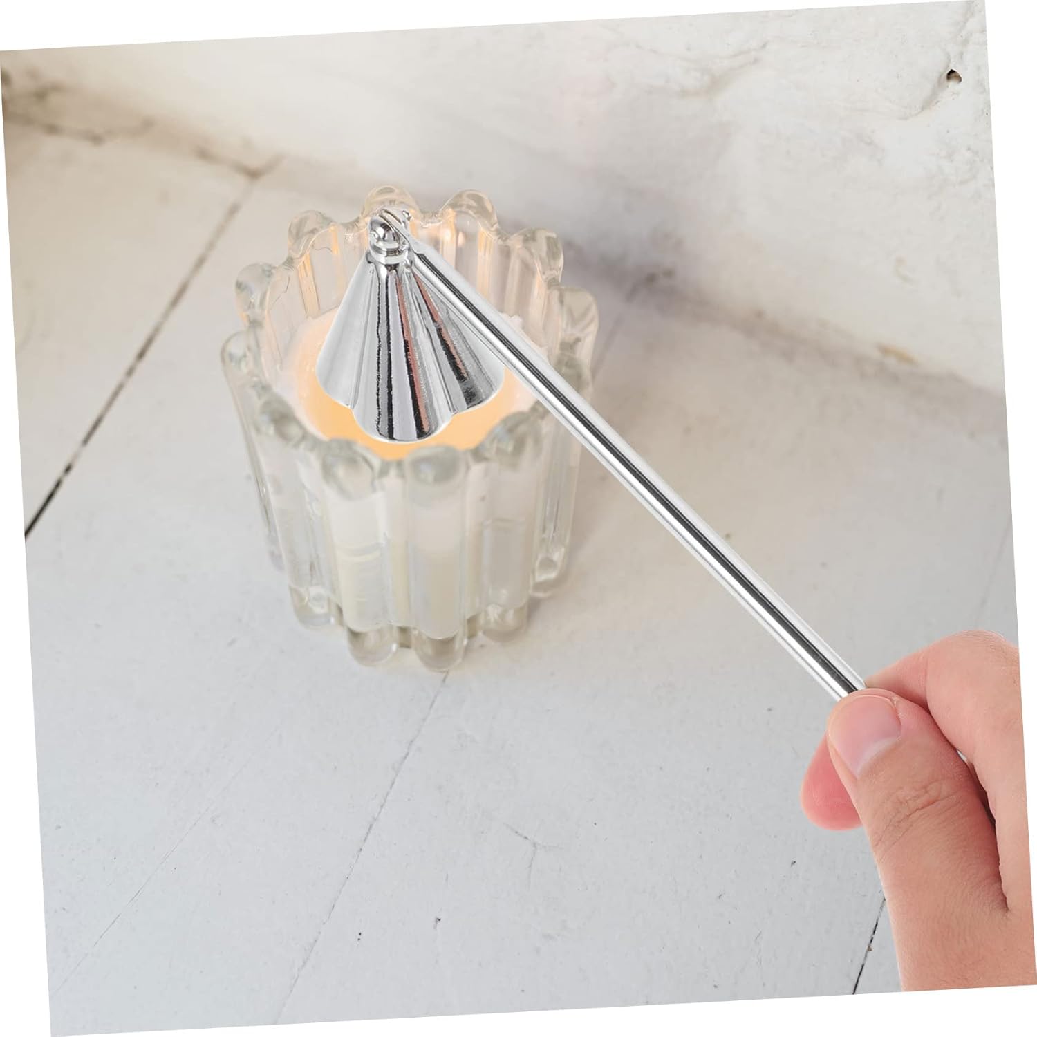 Stainless Steel Candle Snuffer with Long Handle for Safe Extinguishing