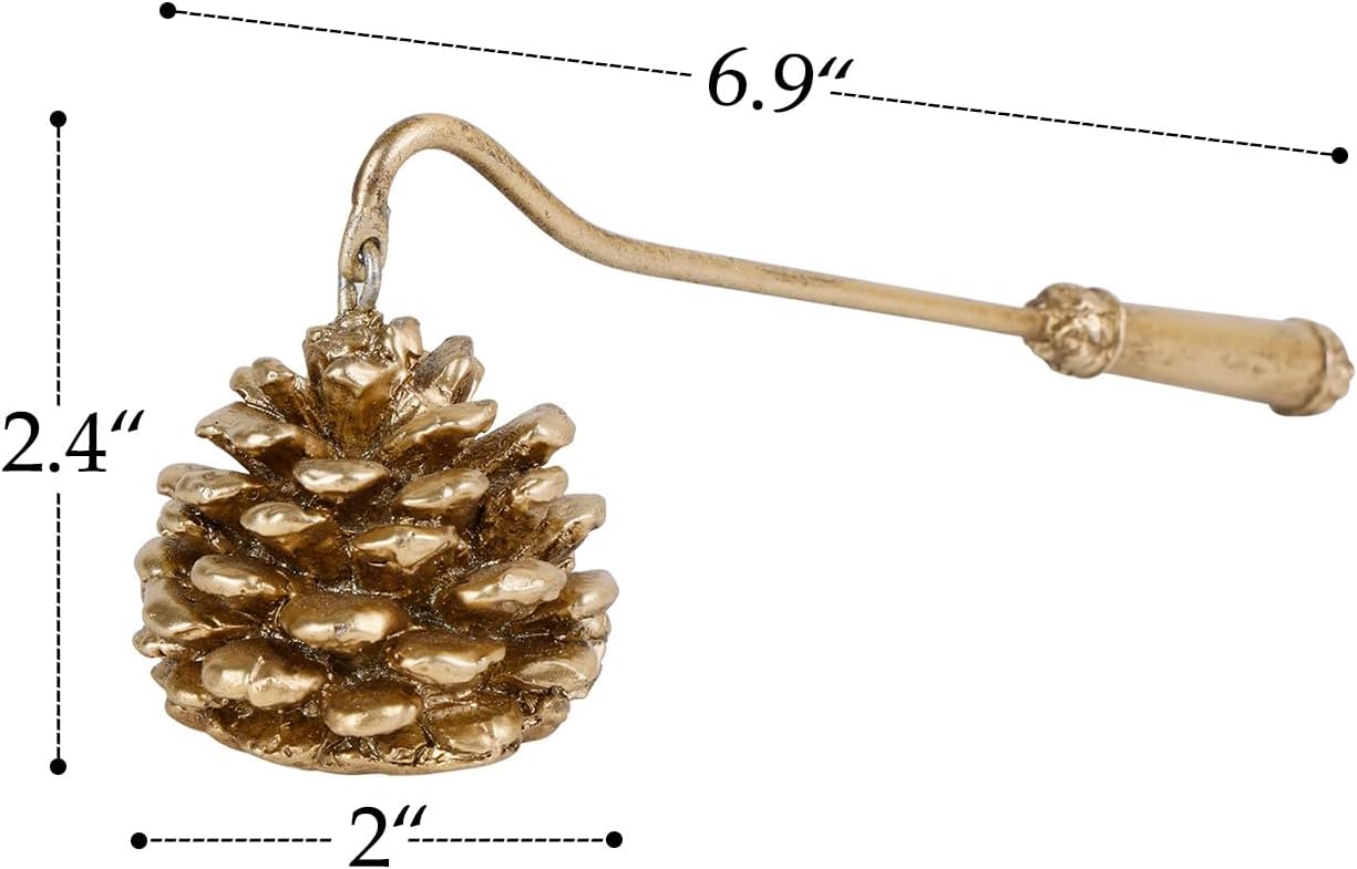 NIKKY HOME Gold Candle Snuffer with Handle