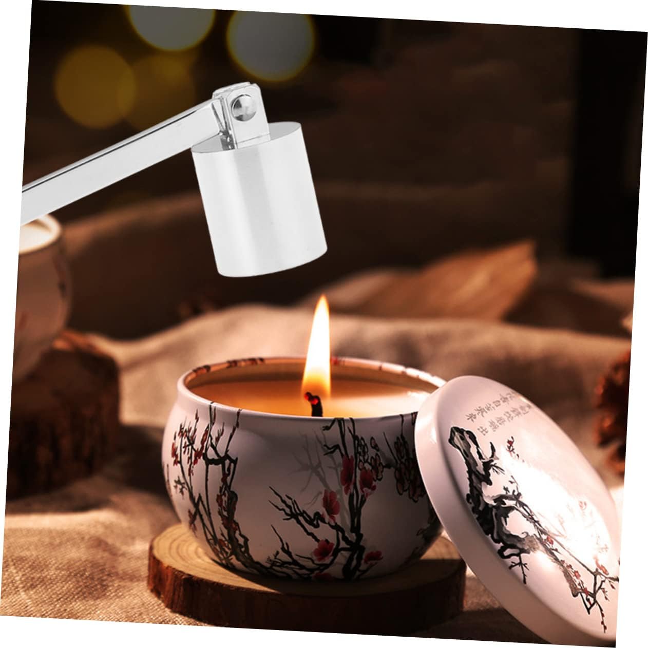 2pcs Candle Extinguisher Stainless Steel Wick Snuffer for Safe Home Use