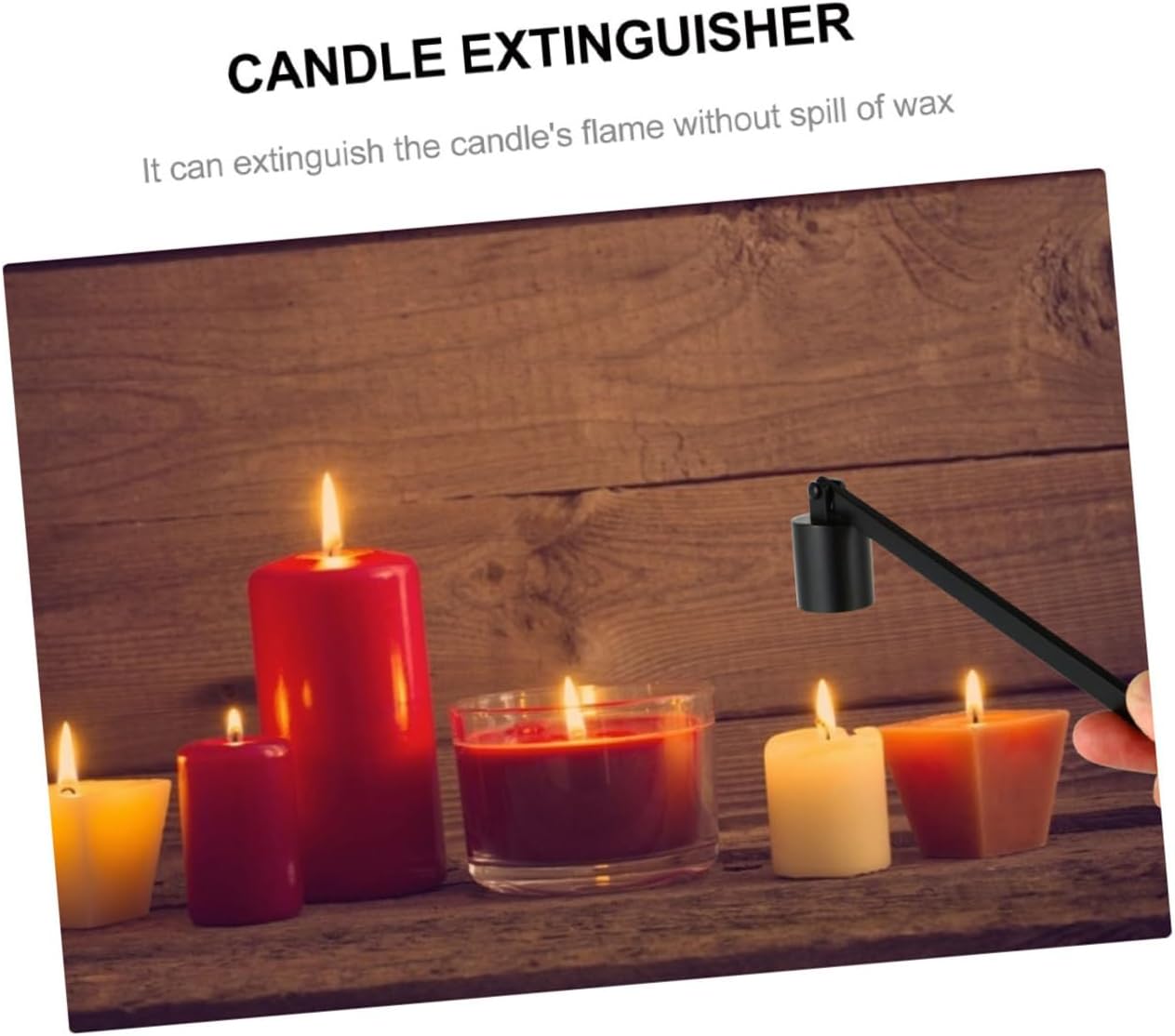 2pcs Elegant Candle Snuffer with Wick Protector for Home Wedding Parties