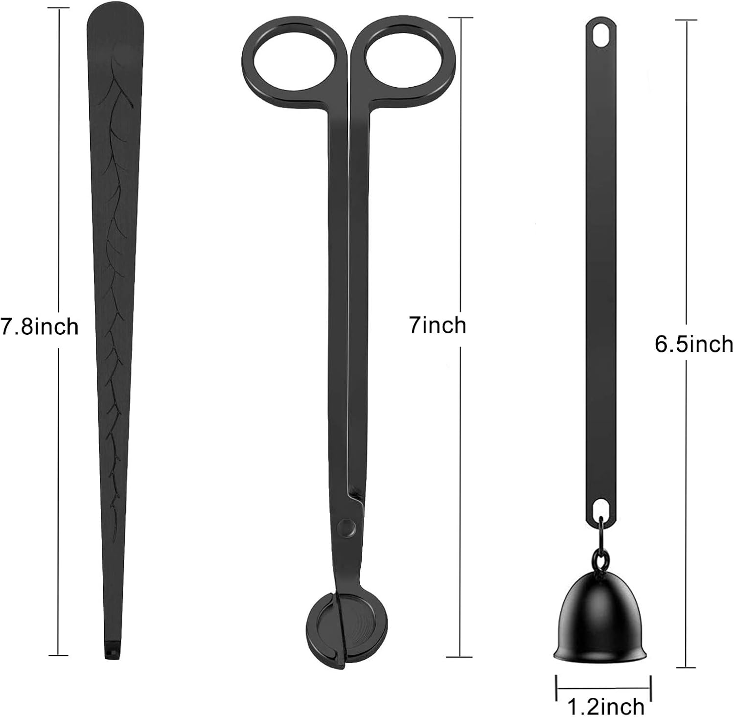 Candle Snuffer Set with Wick Trimmer and Dipper