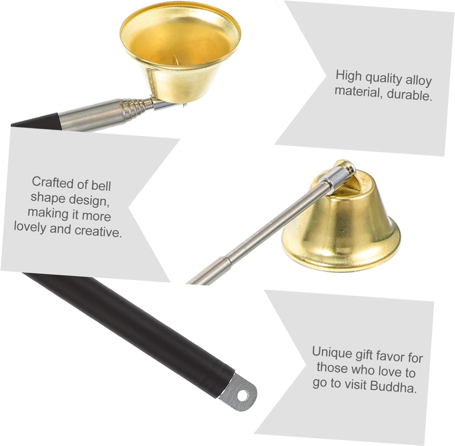 1pc Extensible Fire Extinguisher Candle Wick Snuffer with Retractable Design