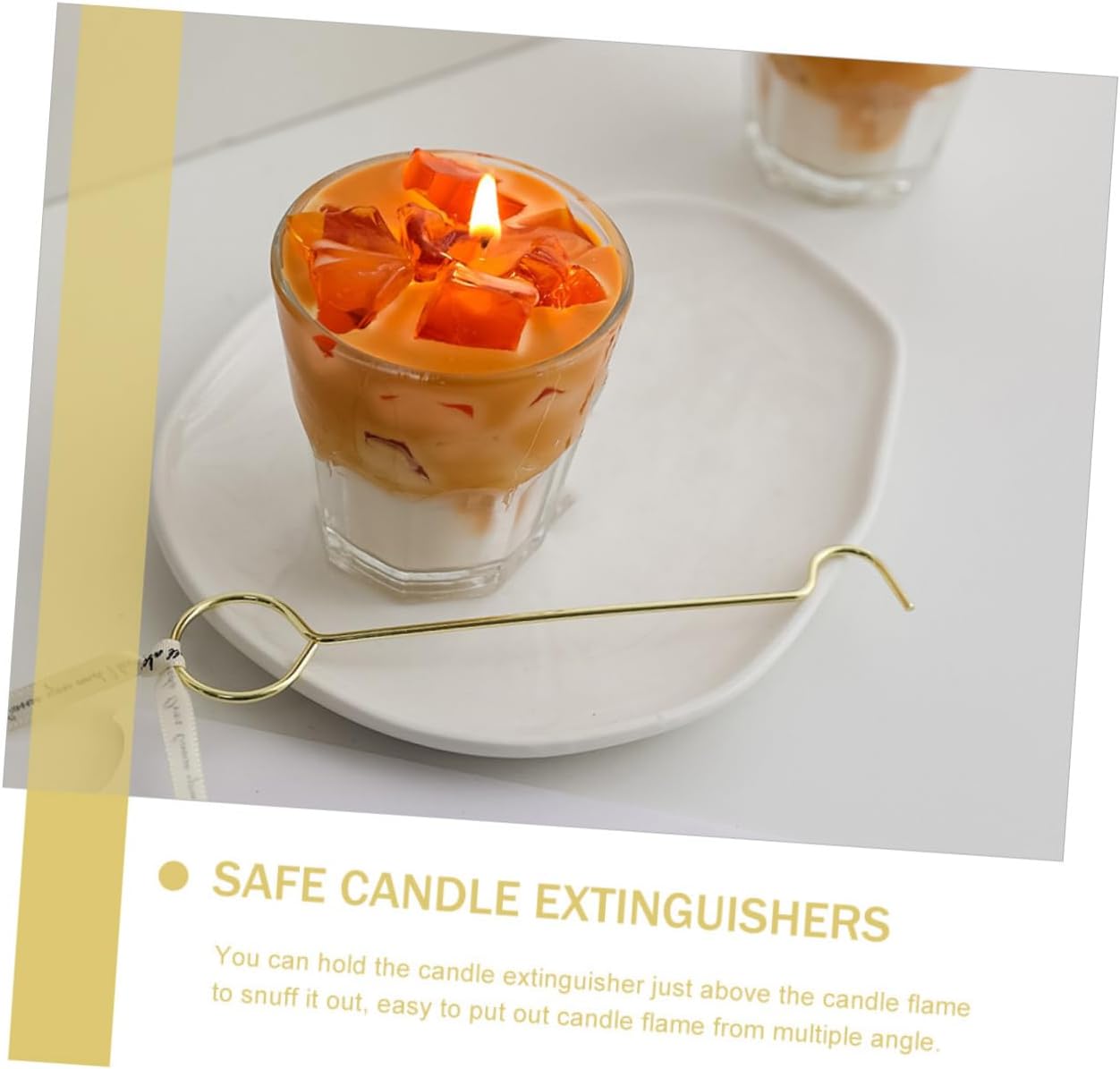 2pcs Candle Wick Hook Tool and Stainless Steel Candle Snuffer Set