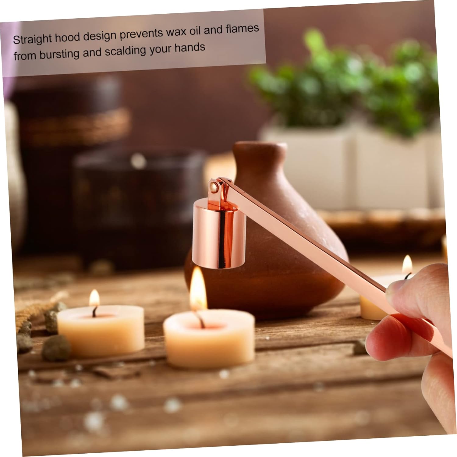 Rose Gold Candle Snuffer with Long Handle