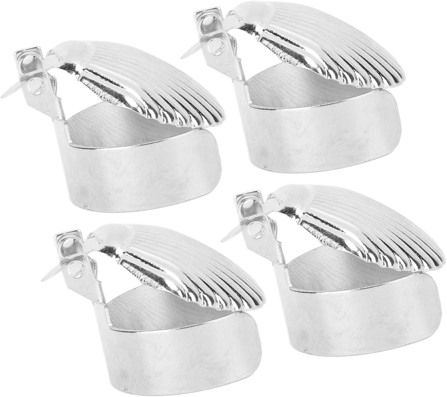 4Pcs Candle Snuffer Metal Shell Automatic Candle Stopper for Candle Extinguishing Silver