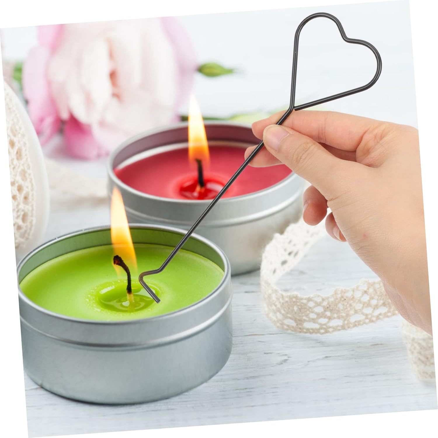 4pcs Iron Candle Wick Extinguisher Hook Set