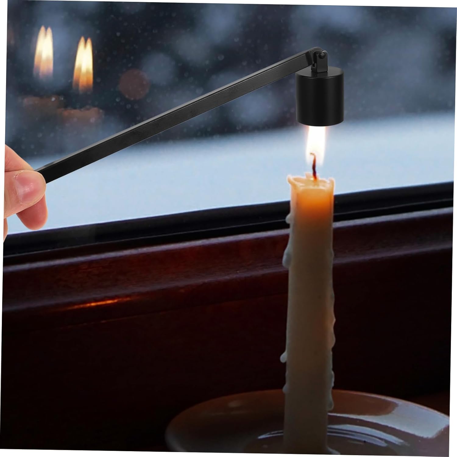 Zerodeko Black Candle Snuffer Tool for Home and Decor