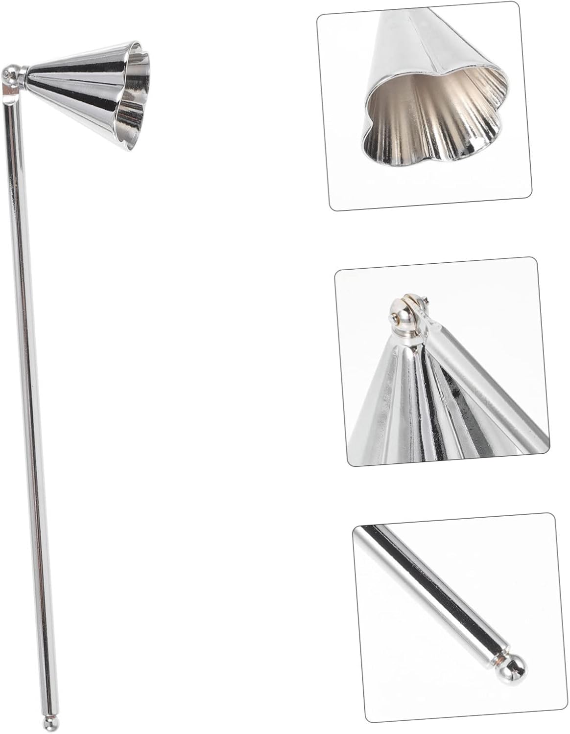Stainless Steel Candle Snuffer with Long Handle for Safe Extinguishing