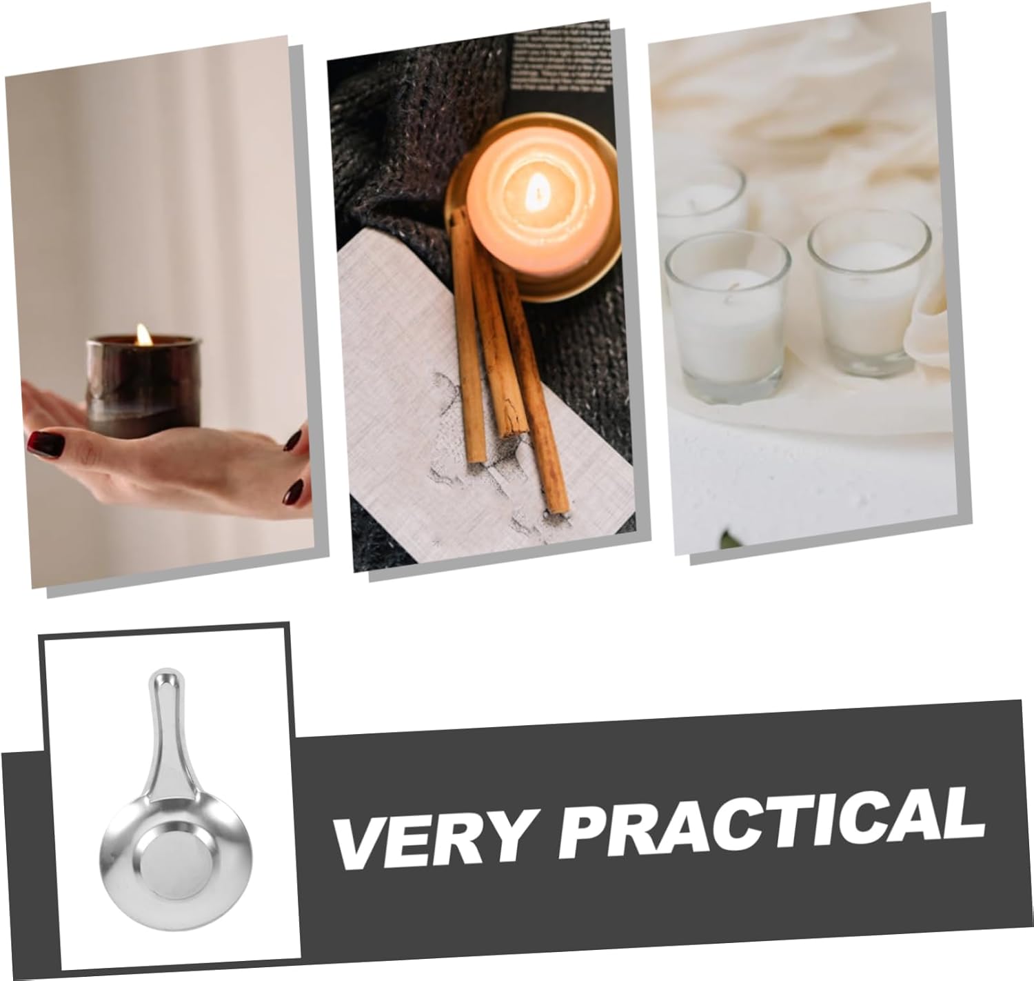 5pcs Stainless Steel Candle Snuffer Elegant Extinguisher with Handle