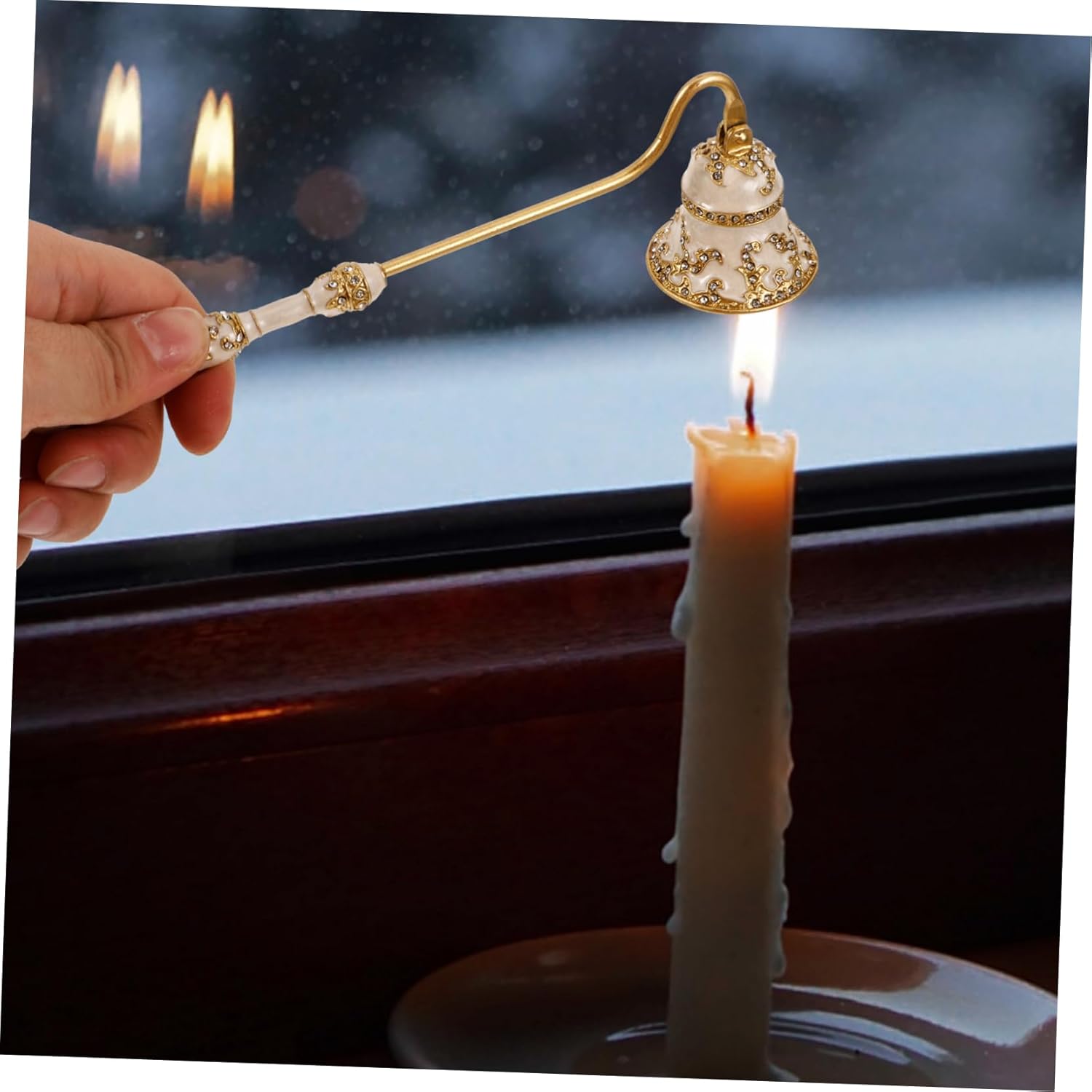 STOBAZA Vintage Candle Snuffer with Long Handle