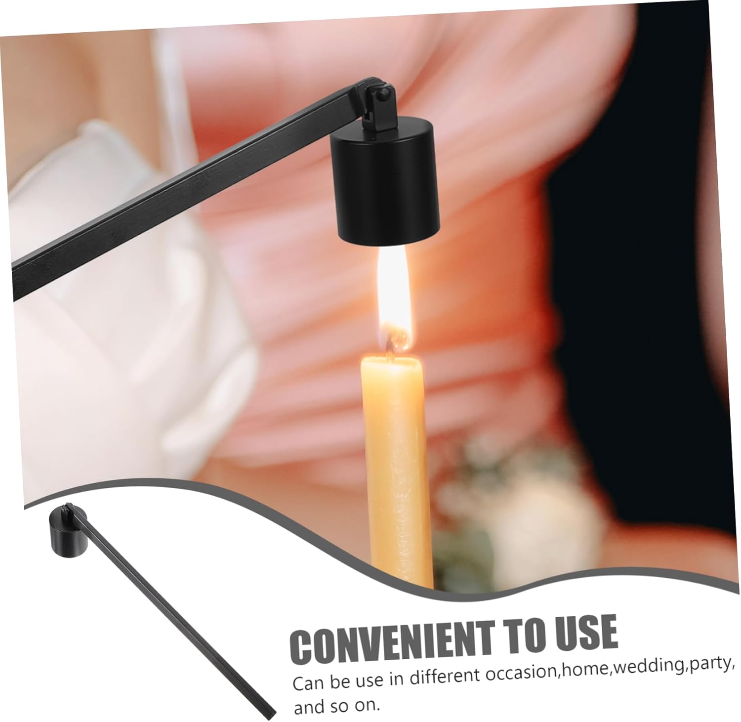 Elegant Iron Candle Snuffer Tool Extinguisher