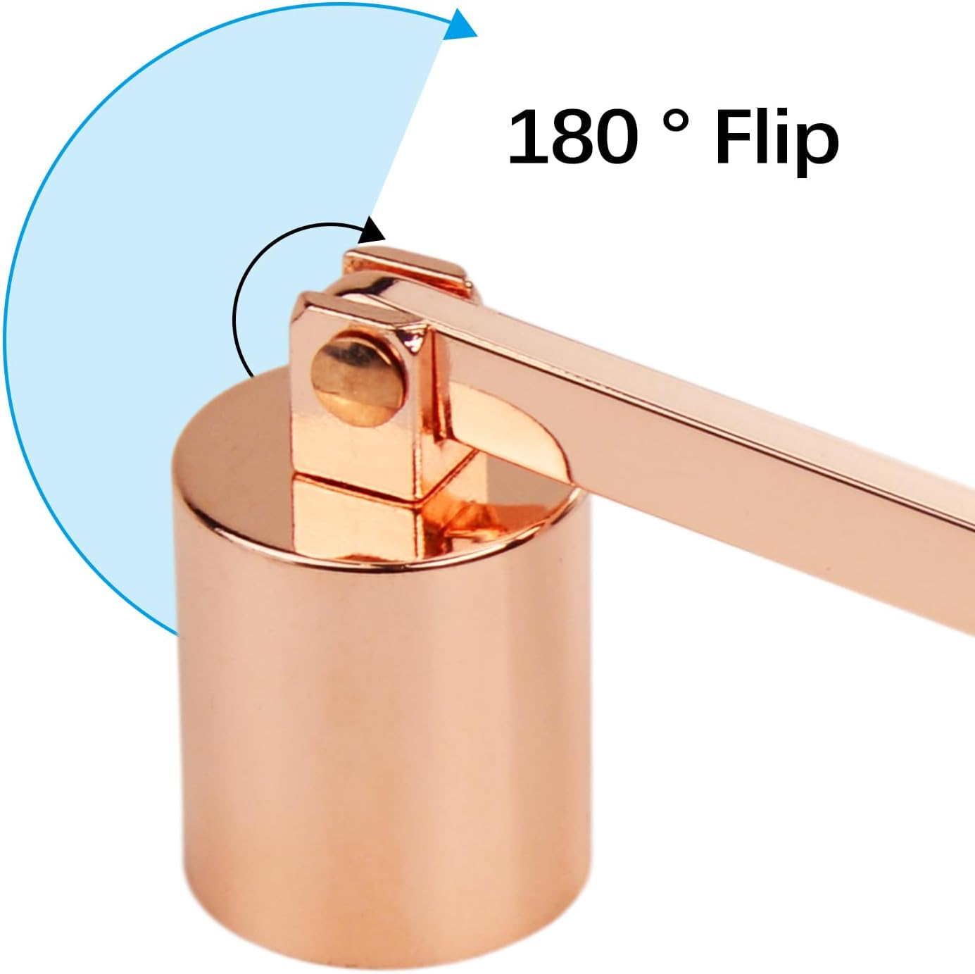 Rose Gold Candle Snuffer with Long Handle 1