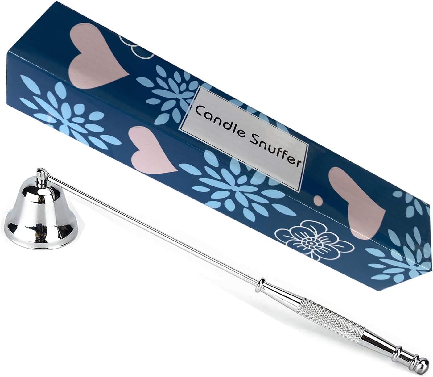Candle Snuffer Stainless Steel Elegant Flame Extinguisher for Candle Enthusiasts - Silver