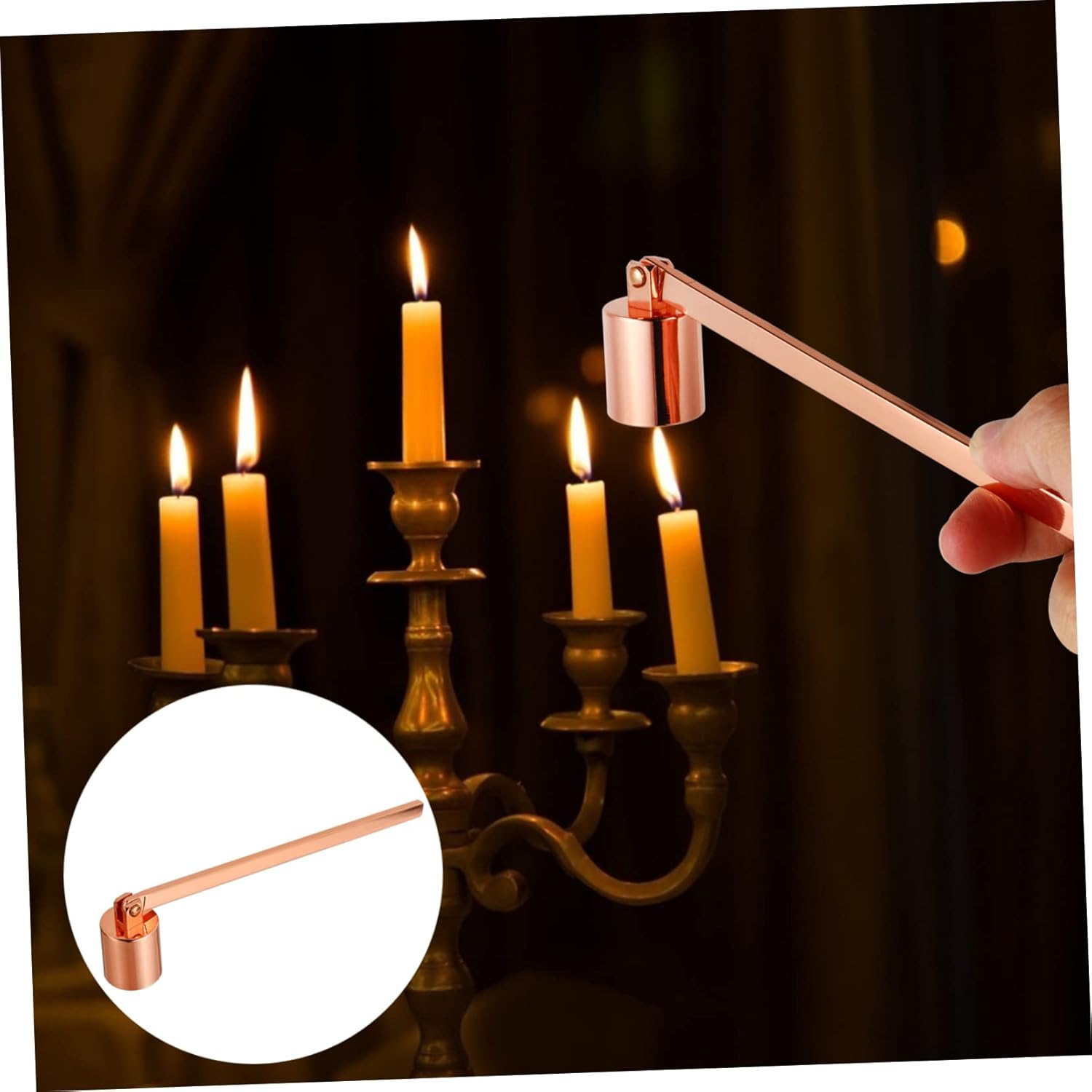 StoBaza 2pcs Candle Snuffer Flame Extinguisher Kit