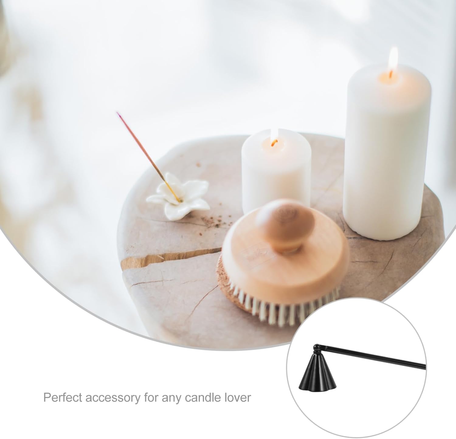 Stainless Steel Candle Snuffer with Long Handle for Safe Extinguishing 1