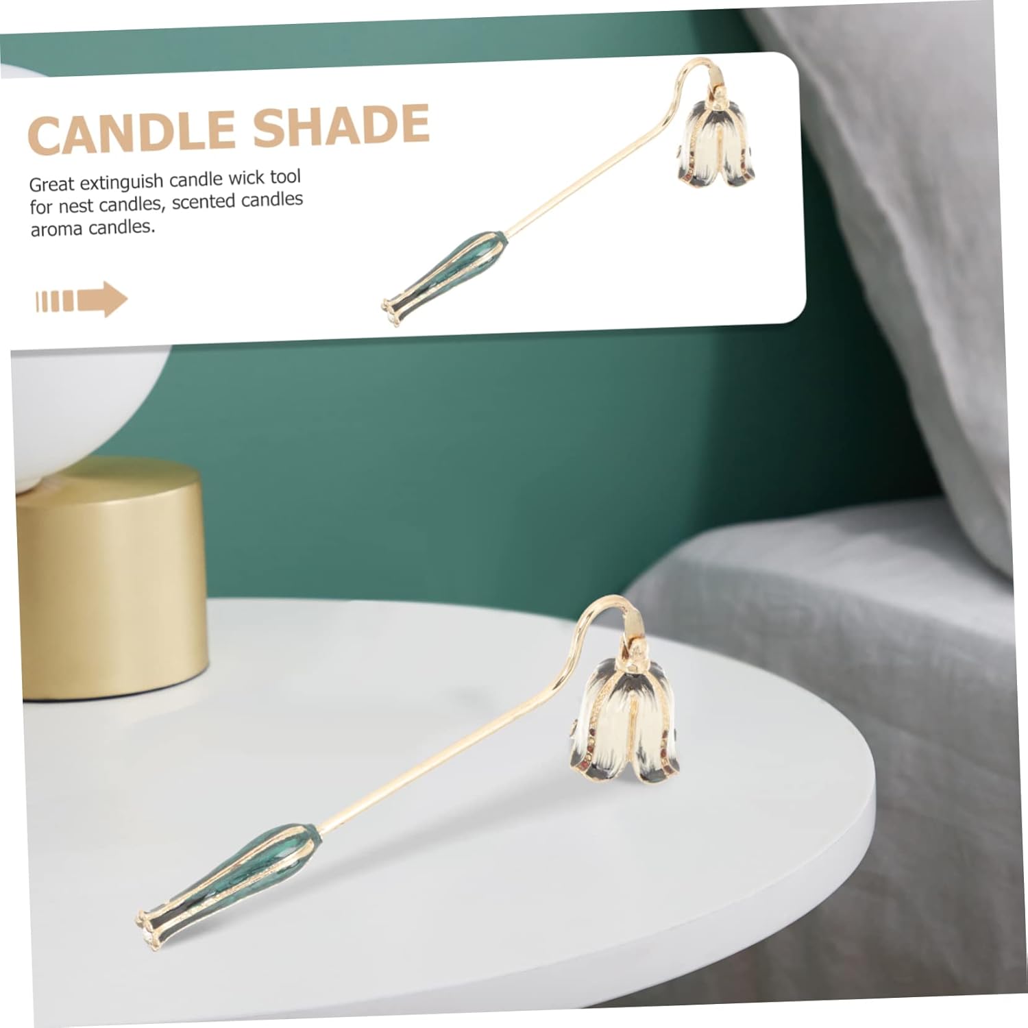 ERINGOGO Candle Wick Snuffer Tool with Long Handle