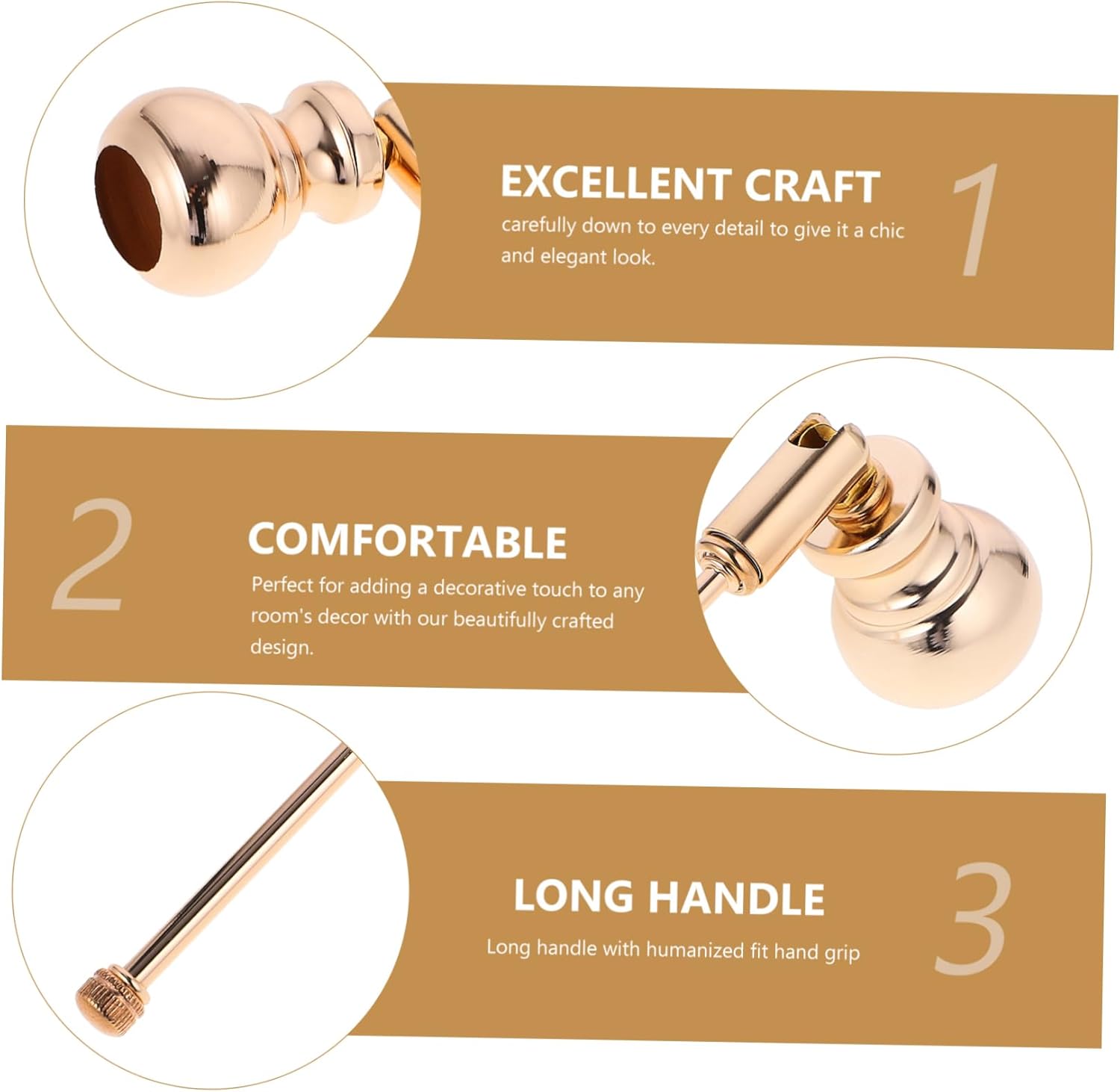 Elegant Candle Extinguisher Iron Handle for Aromatherapy Candles