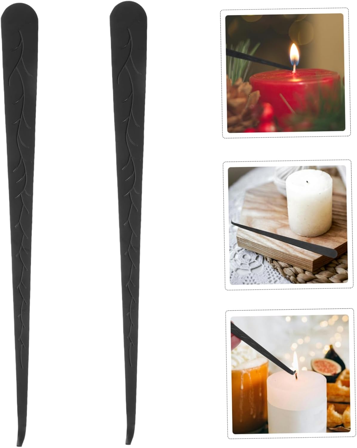 Happyyami 2pcs Stainless Steel Candle Wick Hooks Snuffer Hook