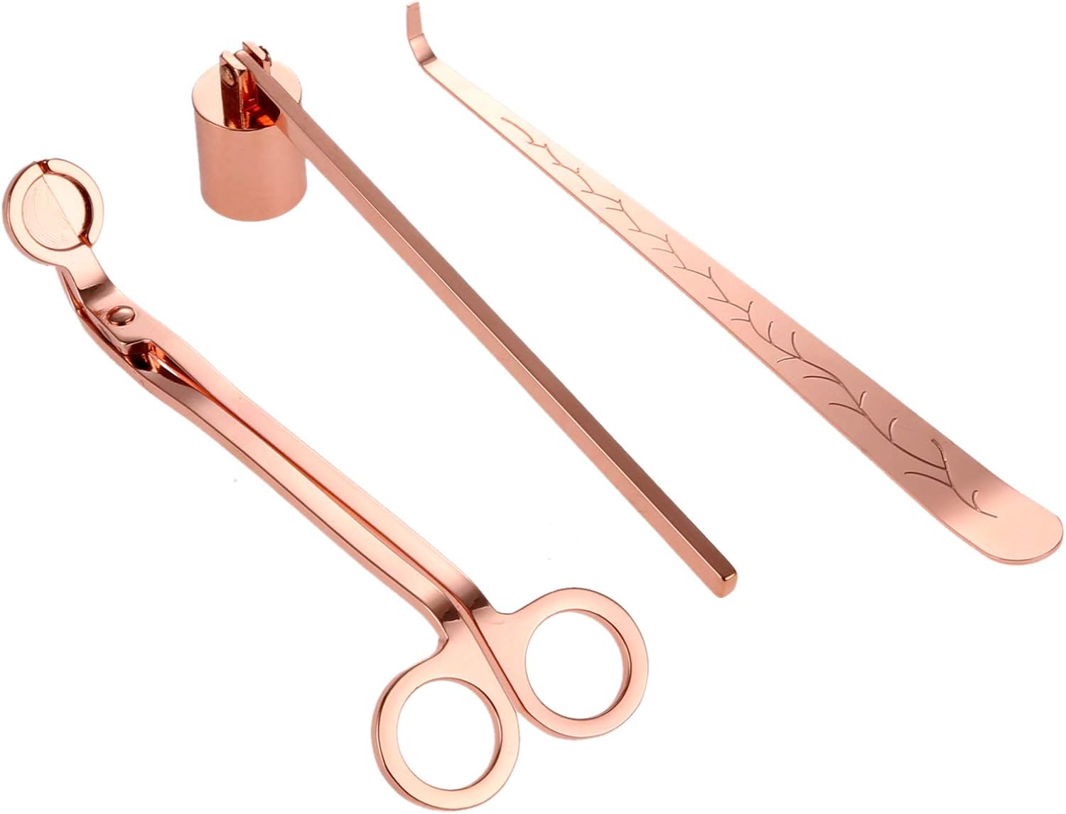 MUXSAM 3 in 1 Candle Accessory Set Rose Gold