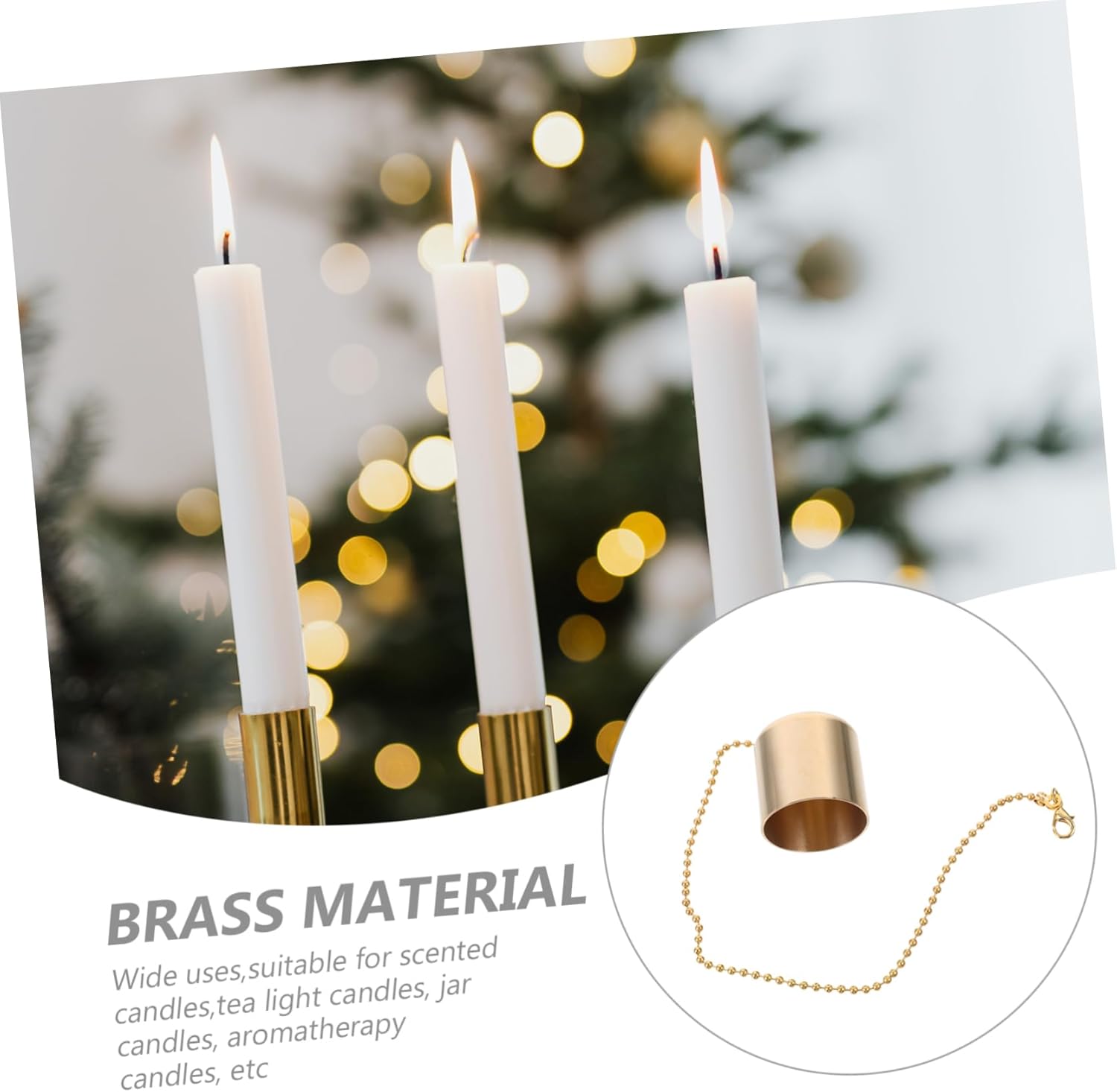 10pcs Brass Candle Snuffer Caps for Safe Flame Extinguishing